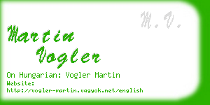 martin vogler business card